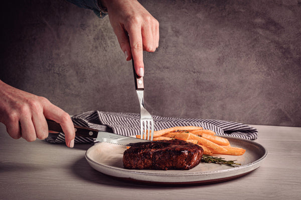 Tramontina Churrasco Steak Knife Serrated Narrow Blade Polywood Brown - 11cm - 3