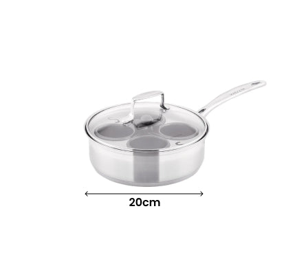 Scanpan Impact Stainless Steel Egg Poacher Set with Lid - 1