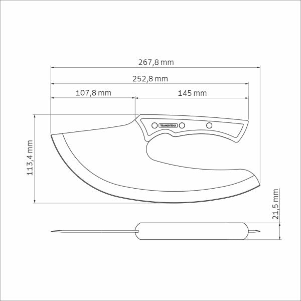 Tramontina Churrasco Black Collection Multi-purpose Stainless Steel Cleaver Brown - 25cm - 2