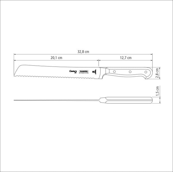 Tramontina Century Forged Bread Knife - 20cm - 3