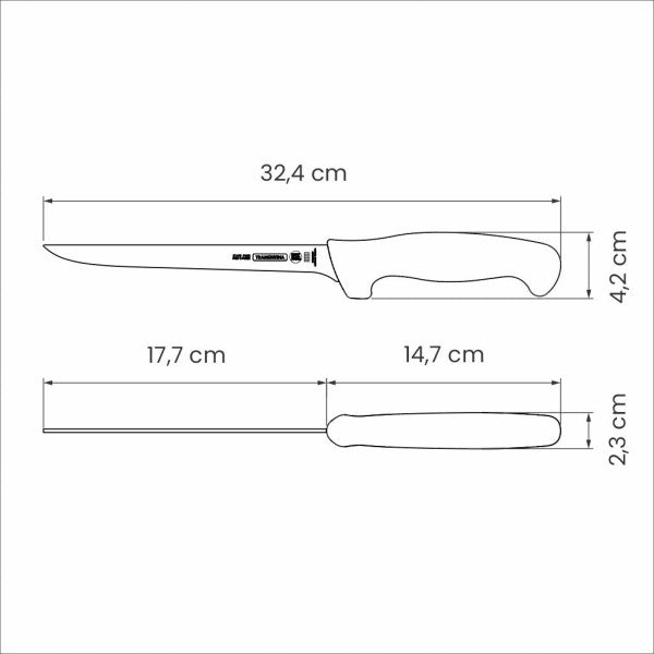 Tramontina Professional Master Black Boning Knife - 18cm - 2