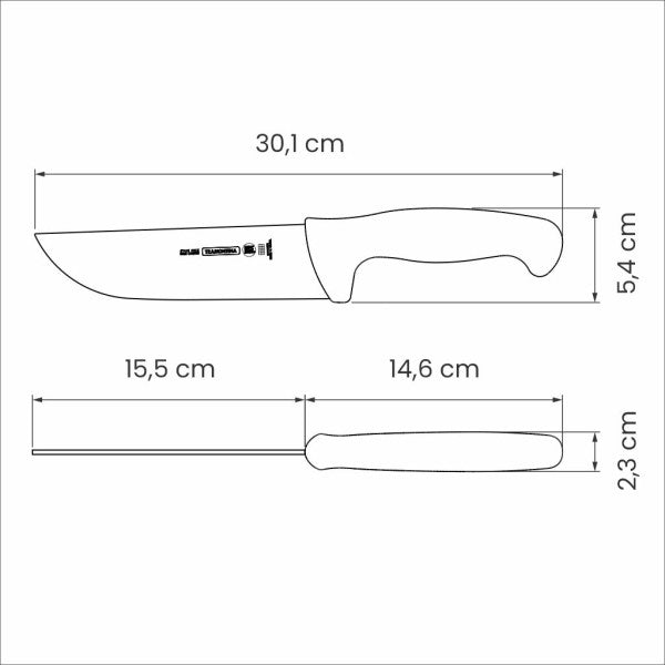 Tramontina Professional Master Black Butcher Knife - 16cm - 2