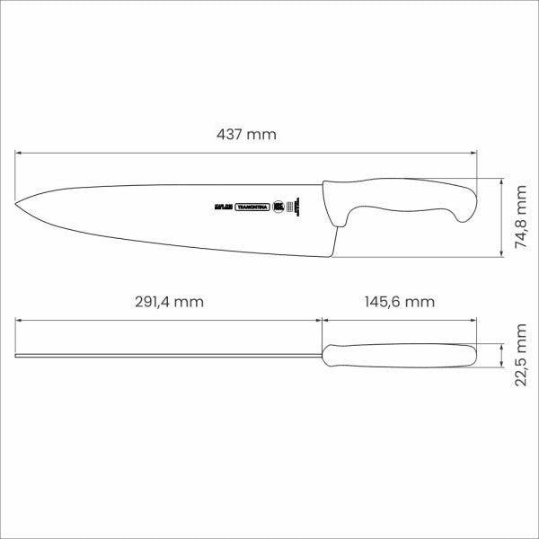 Tramontina Professional Master Black Cooks Knife - 29cm - 1