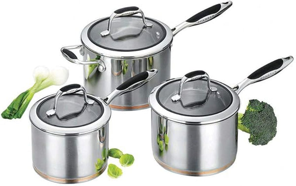 Scanpan Coppernox Stainless Steel Saucepan Set  -  3 Piece (16cm 18cm 20cm) - 1