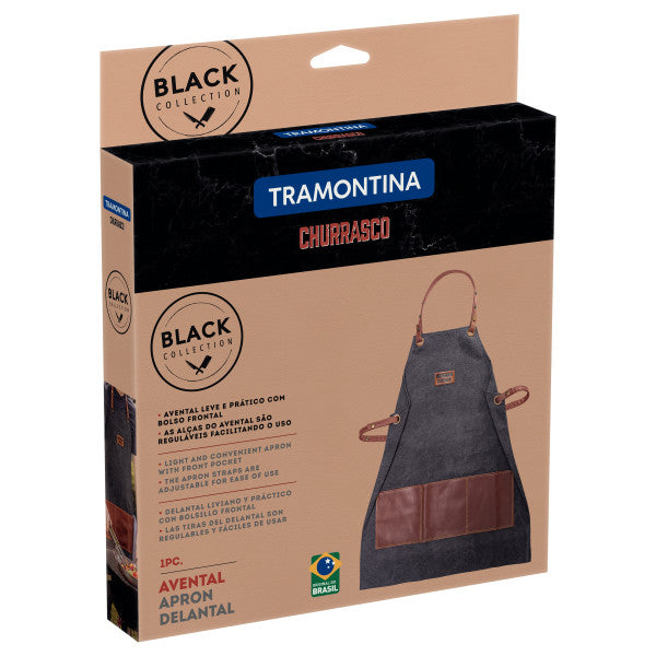 Tramontina Churrasco Black Barbecue Apron - 1