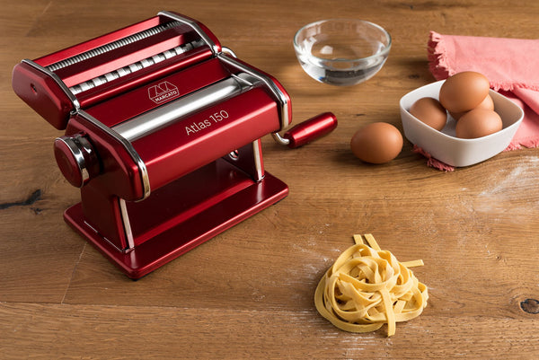 Marcato Atlas 150 Design Pasta Machine Anodised Aluminium - Red - 1