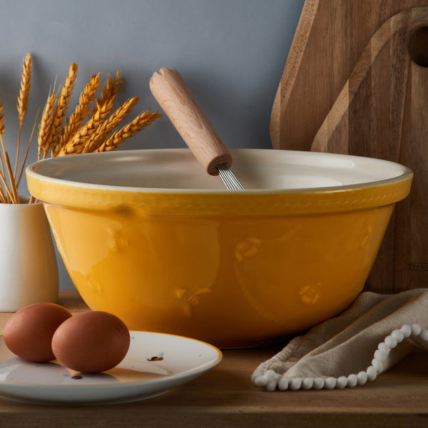 Mason Cash Sweet Bee Yellow Mixing Bowl, 29cm / 4 Litre - 1