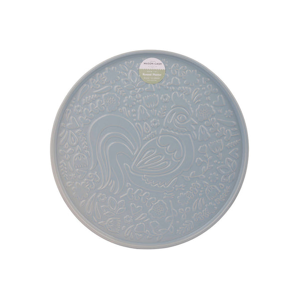 Mason Cash Home To Roost Blue Round Platter, 30 x 2cm - 1