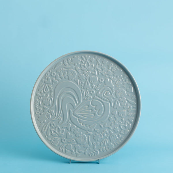 Mason Cash Home To Roost Blue Round Platter, 30 x 2cm - 2
