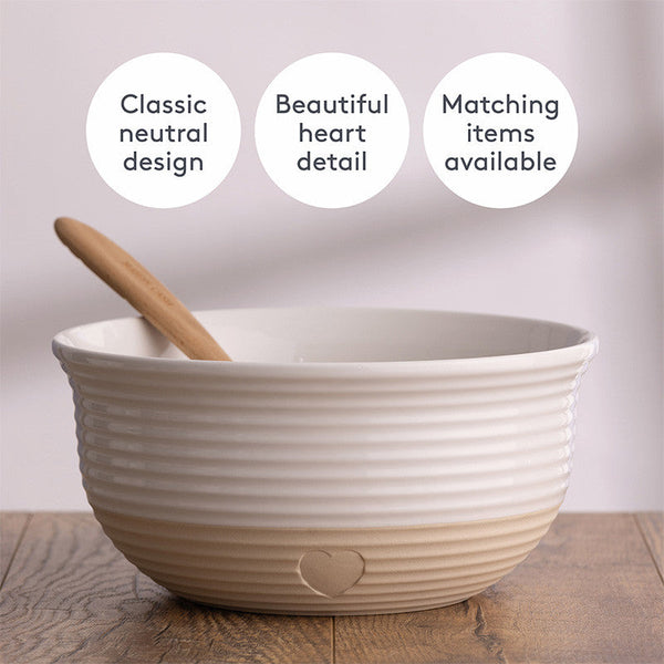 Mason Cash Rustic Charm Mixing Bowl, 26 x 12cm / 3.5 Litre - - 2