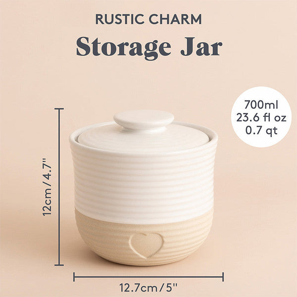 Mason Cash Rustic Charm Storage Jar, 12 x 12.7cm / 700ml - 3