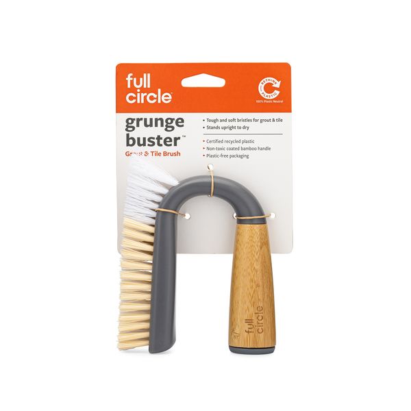 Full Circle Grunge Buster Grout & Tile Brush - White - 3