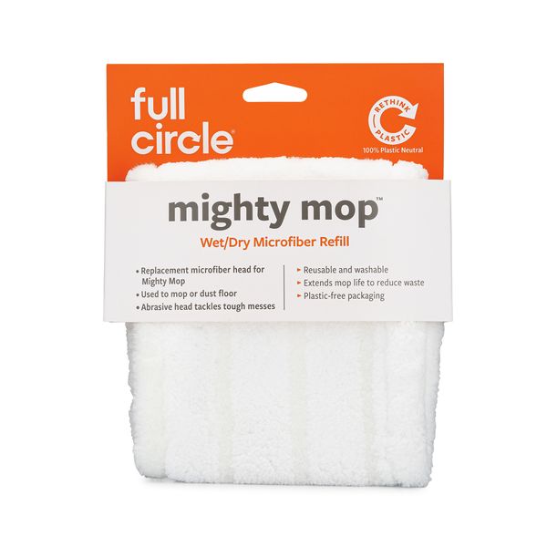 Full Circle Mighty Mop Wet/Dry Microfibre Refill - White - 2