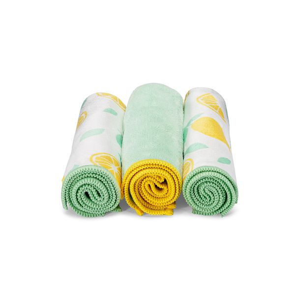 Full Circle Renew Microfiber Cloths set/3 - Citrus - 3
