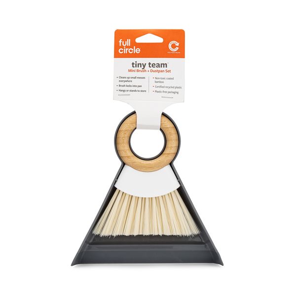 Full Circle Tiny Team Mini Brush & Dustpan Set - White - 1