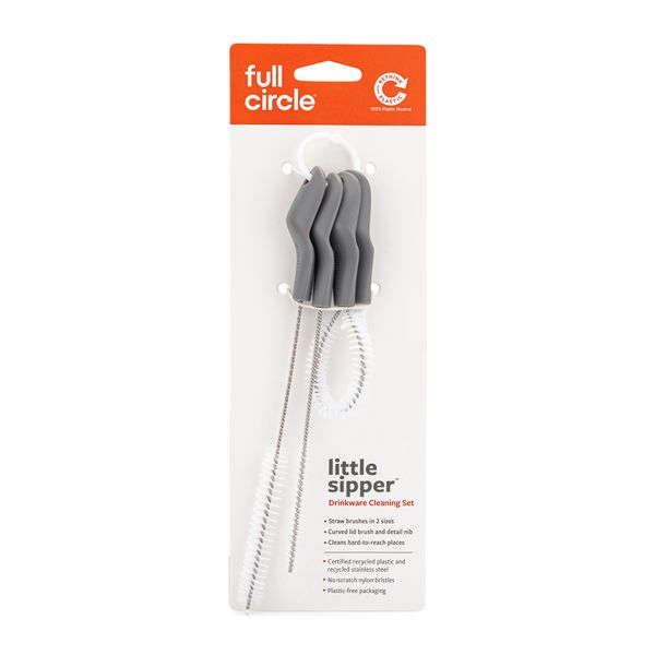 Full Circle Little Sipper Bottle Cleaning Set - White - 1