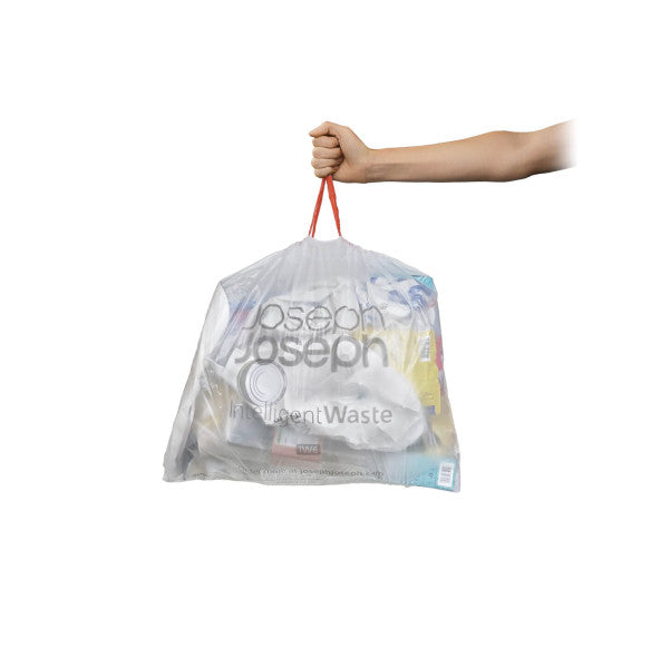Joseph Joseph IW6 Clear Liners 20 Pack - 30L capacity waste bags - 1