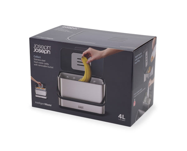 Joseph Joseph Collect Stainless Steel Food Waste Caddy - 4L - 3