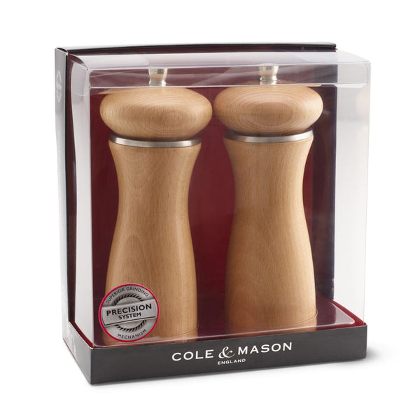 Cole & Mason Salt and Paper Mills Sherwood Gift Set Beechwood - 1