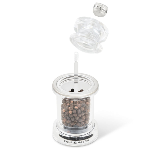 Cole & Mason 675 Acrylic Pepper Mill Acrylic and Stainless Steel - 5.40cm x 5.40cm x 11.80cm - 2