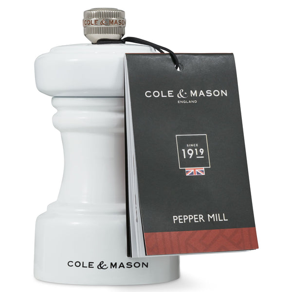 Cole & Mason Hoxton White Gloss Pepper Mill Beech wood - 104mm - 1