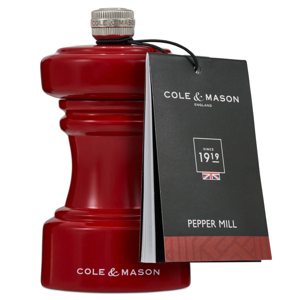 Cole & Mason Hoxton Red Gloss Pepper Mill Beech wood - 104mm - 1