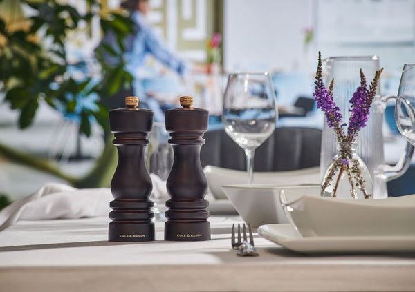 Cole & Mason London Salt and Paper Mills Chocolate Gift Set Beech Wood Steel – 18cm - 2