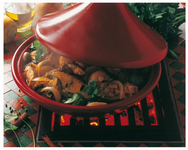 Emile Henry Flame Ceramic Tagine Burgundy - 3.5L - 2