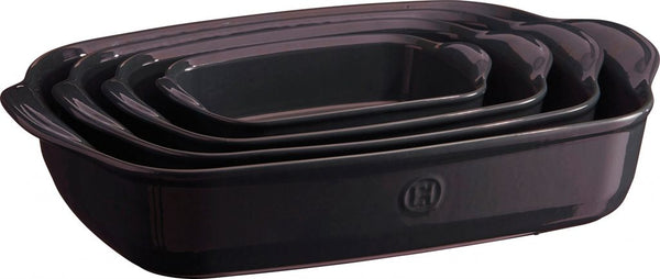 Emile Henry Ultime Rectangular Ceramic Baker Charcoal - 29cm/1.65L - 1