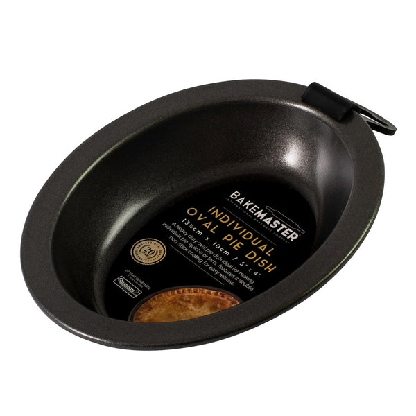Bakemaster Individual Nonstick Oval Pie Dish - 13.5cm X 10cm X 3cm - 1