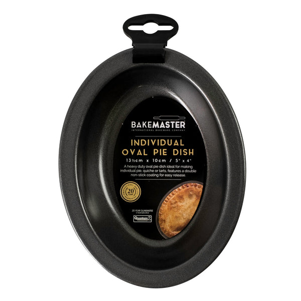 Bakemaster Individual Nonstick Oval Pie Dish - 13.5cm X 10cm X 3cm - 2