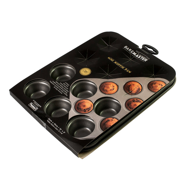 Bakemaster 12 Cup Mini Muffin Pan 26 x 20cm/4.5 x 2cm - Non-stick - 1