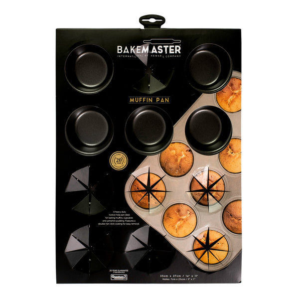 Bakemaster Non-Stick 12 Cup Muffin/Cupcake Pan 35 X 27Cm/7 X 2.5Cm - 2