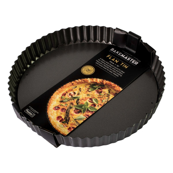 Bakemaster Loose Base Rnd Nonstick Flan/Quiche Pan, 25cm X 3.5cm - 1
