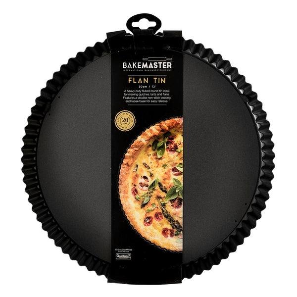 Bakemaster Loose Base Round NonStick Flan/Quiche Pan - 30cm X 3.5cm - 2
