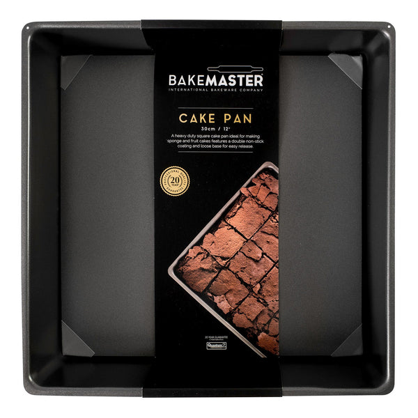 Bakemaster Loose Base Sq Deep Cake Pan 30 x 30 x 9cm - Non-stick - 2