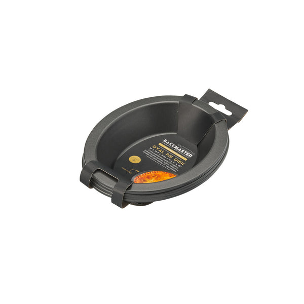 Bakemaster Oval Pie Dish Set of 4 16 x 12.5 x 3cm - Non-stick - 2