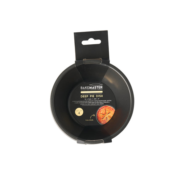 Bakemaster Deep Pie Dish Set of 4 12 x 5cm - Non-stick - 3