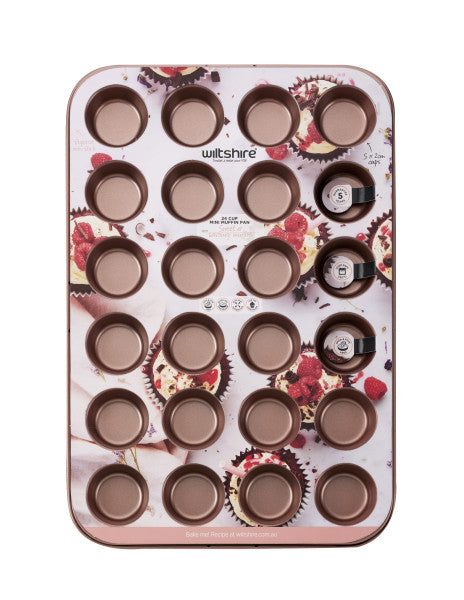 Wiltshire Rose Gold Mini Muffin Pan 24Cup - 1