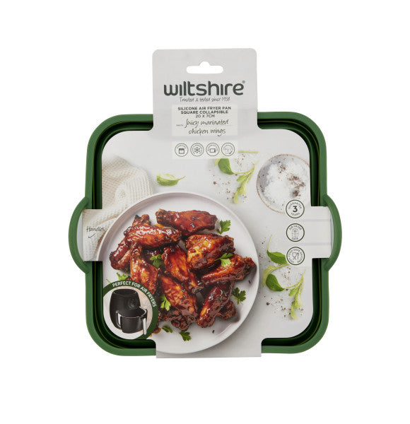 Wiltshire Silicone Air Fryer Square Collapsible Pan 20cm - 1