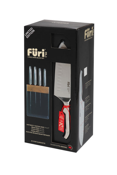Furi Pro Limited Edition Black Knife Stainless Steel Block Set - 5 Piece - 1