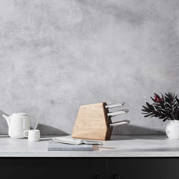Furi Pro Duo-Angled Knife Block Set Duo-Angled Knife Block In Oak - 7 Piece - 3