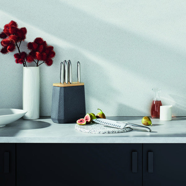 Furi Stone Knife Block Flint Terrazzo Stone Block Set - 6 Piece - 3