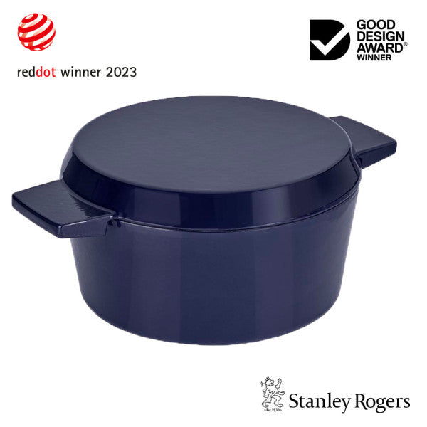 Stanley Rogers Cast Iron French Oven Mid Blue 28cm - 2