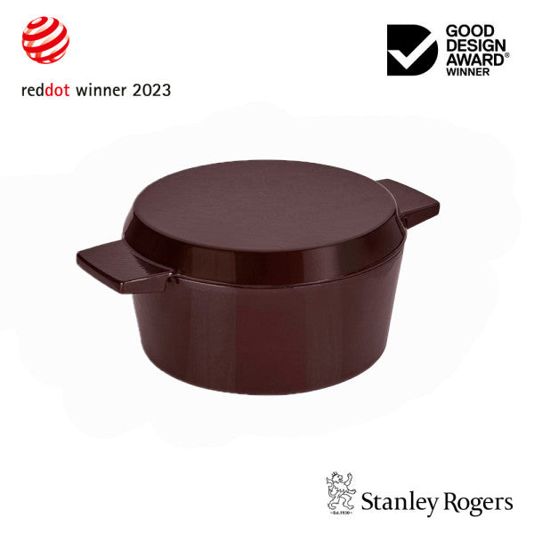 Stanley Rogers Cast Iron French Oven Bordeaux 24cm - 2