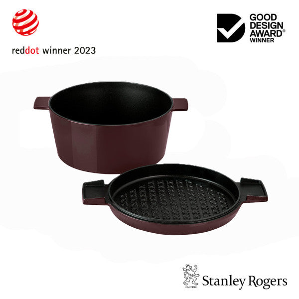 Stanley Rogers Cast Iron French Oven Bordeaux 24cm - 3
