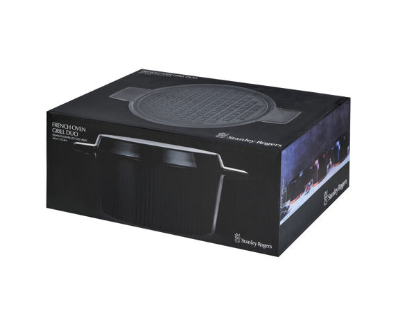 Stanley Rogers Cast Iron French Oven Mid Blue 24cm - 1