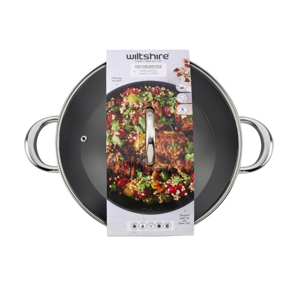 Wiltshire Easycook Blue Non-stick Induction Casserole 28cm/3.59L with glass lid - 2