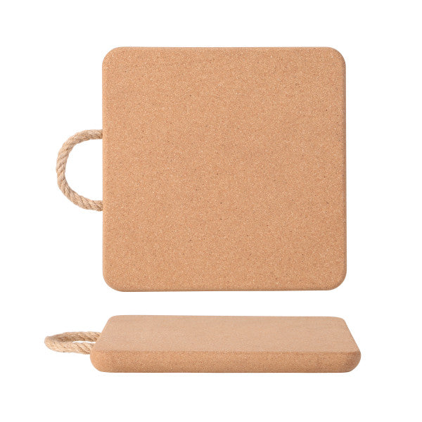 Wiltshire Deluxe Cork Trivet with Rope Handle Square 24 x 2cm - 2