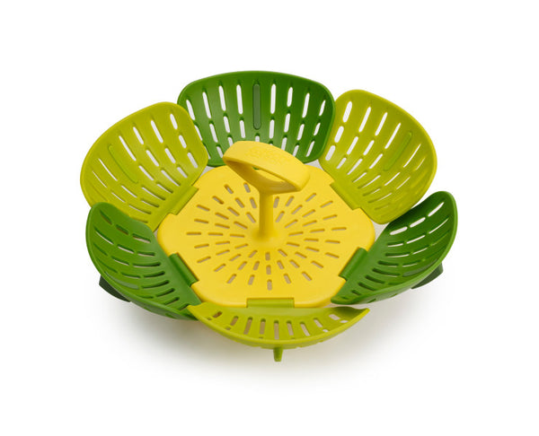 Joseph Joseph Duo Folding Steamer Basket (Green) - Self-adjusting design fits a variety of pan sizes – minimum 18 cm (7 inches) - 1